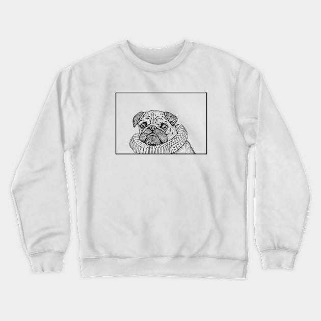 A pug Crewneck Sweatshirt by popcornpunk